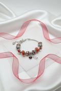 Amor Red Crystal Charm Bracelet