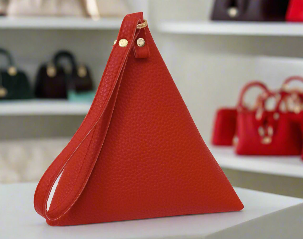 Amor charm Bracelet- Pyramid Purse - Red