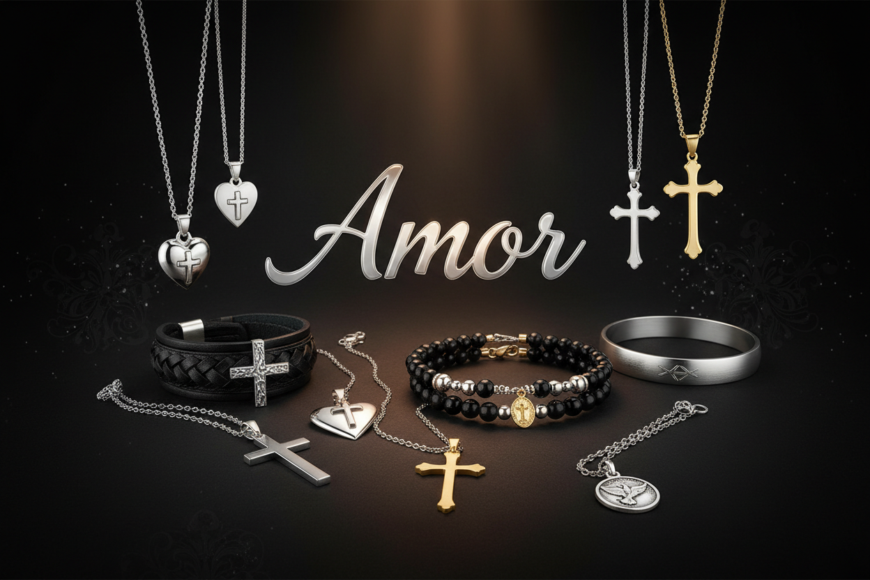 Amor Fashion Jewelry Hero Banner - With Prominent Amor Text