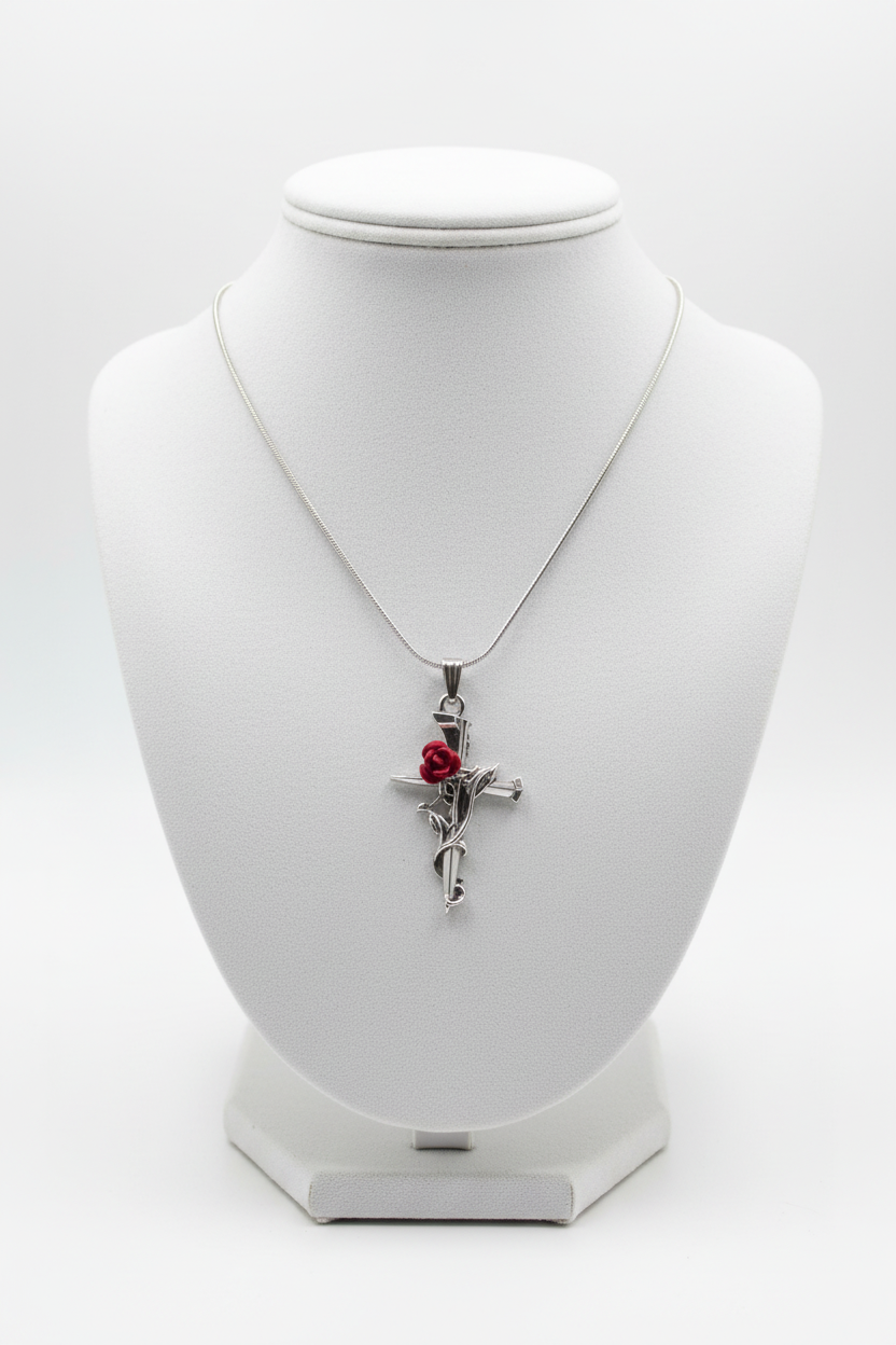 Amor Rose Necklace - Jewelry Display Stand
