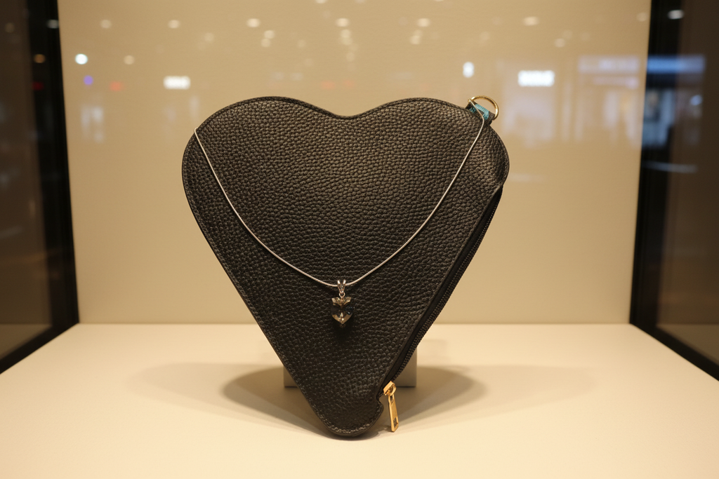 Amor Shadow Heart Necklace - Boutique Window Display