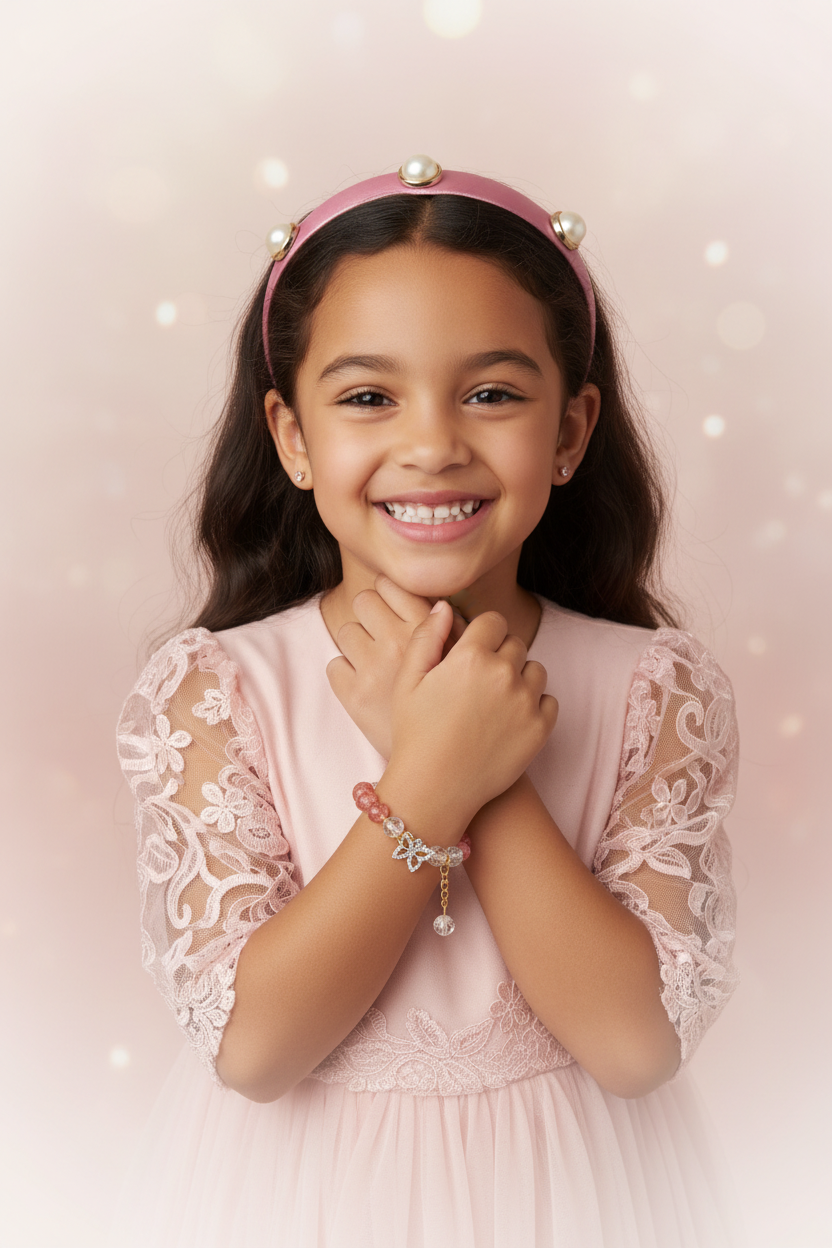Girls Butterfly Bracelet & Headband - Correct Products This Time!