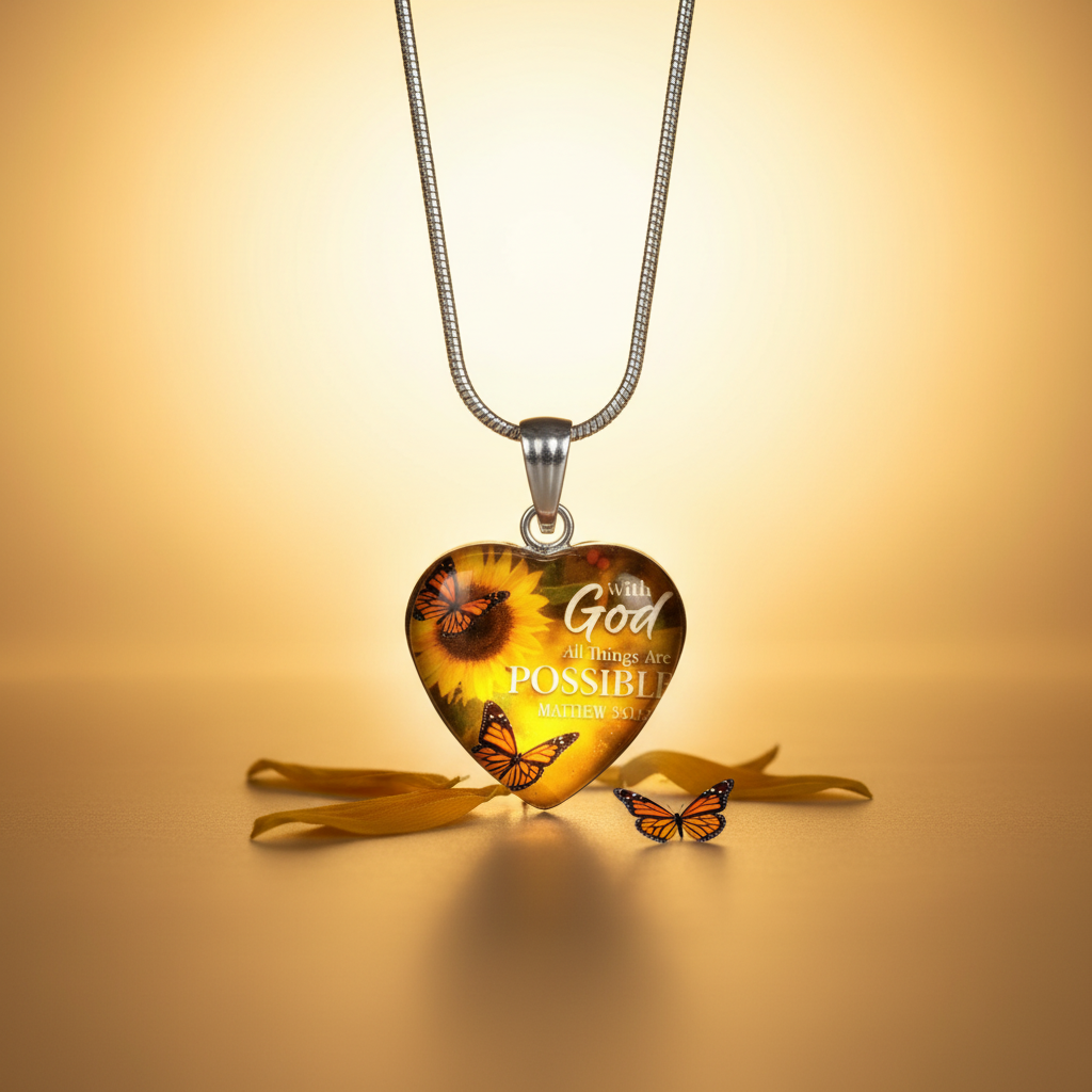 Hidden Disabilities Sunflower Necklace Enhanced