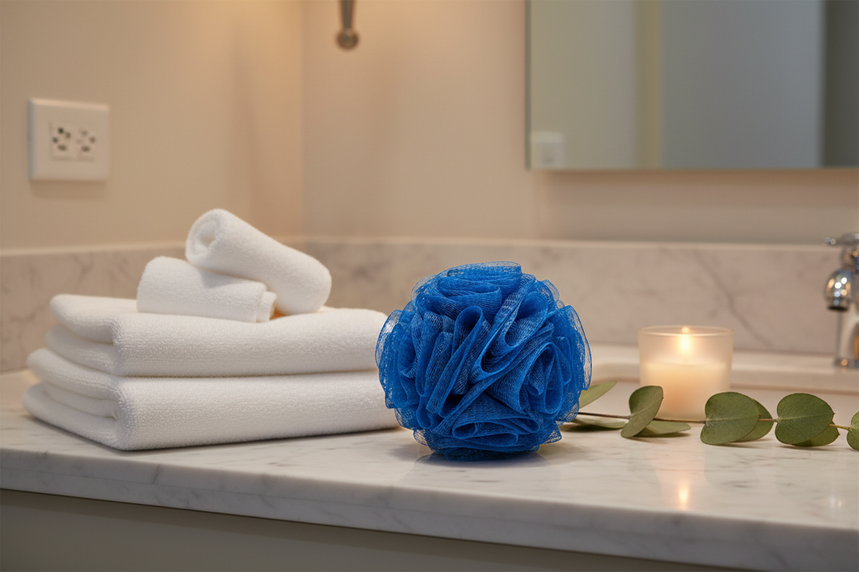 Royal Blue Loofah Spa