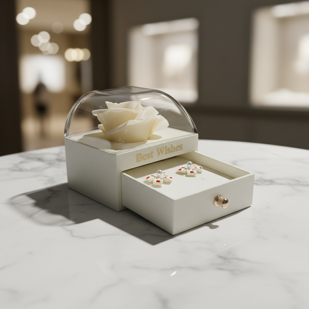 White & Red Bow - Luxury