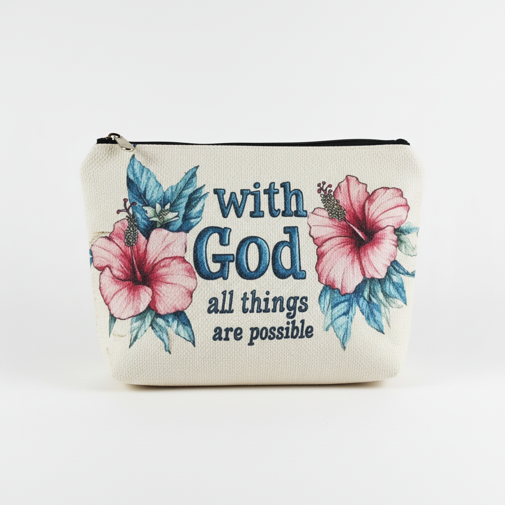 With God Cosmetic Bag